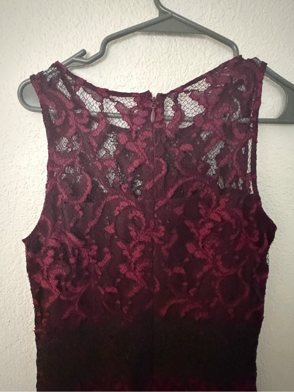 New York & Company Burgundy Lace Overlay Sleeveless Camisole